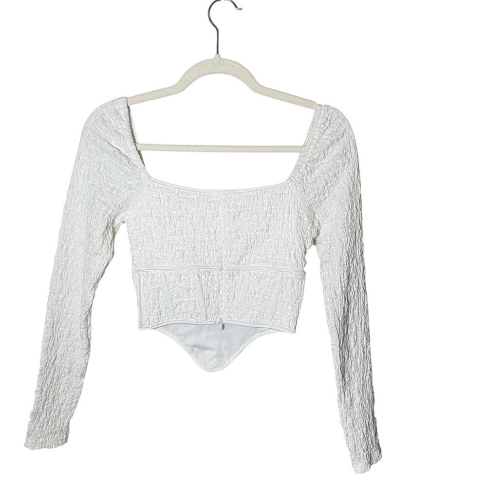 SABO Shelton Off Shoulder Corset Top White Size Small Coquette Bridal - Picture 3 of 8